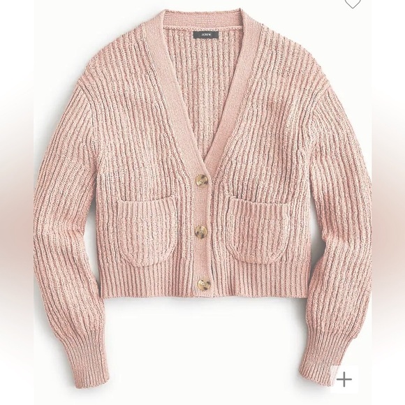 J. CREW Cropped Patch Pocket Beach Cardigan Sweater - Picture 1 of 14